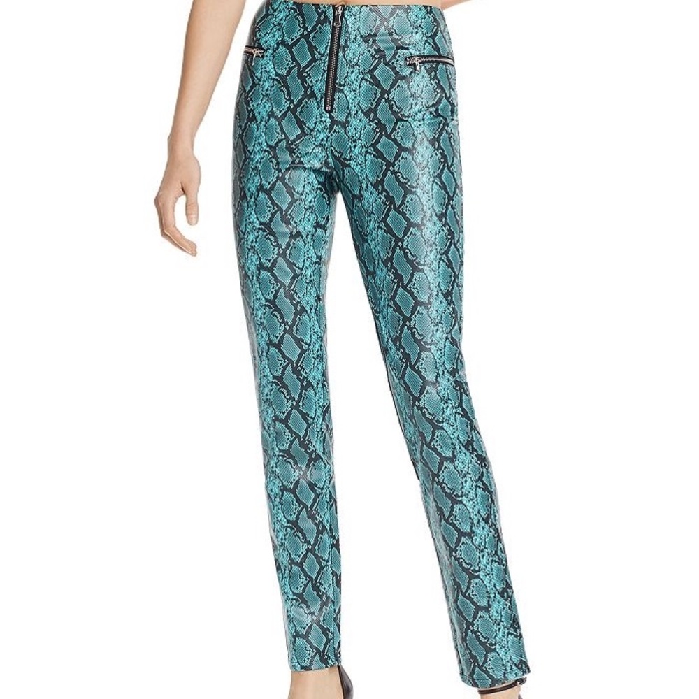 Tiger Mist Pearl Snakeskin Leather Pants